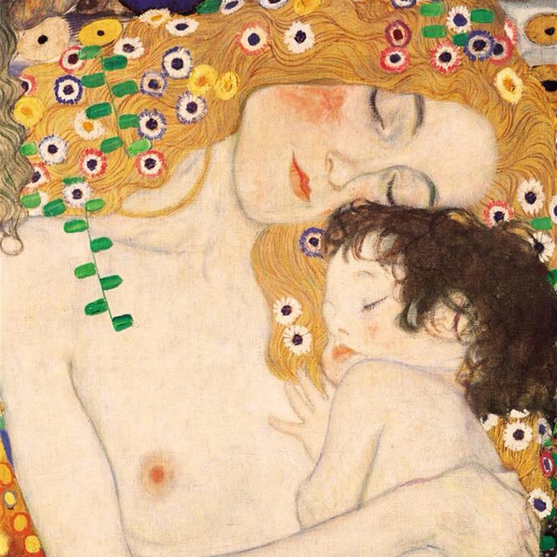 Quadro mamma con bambino Klimt testimonianza come calmare la mente