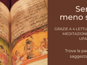 Libro di filosofia indusita con testo e immagini per calmare la mente